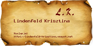 Lindenfeld Krisztina névjegykártya